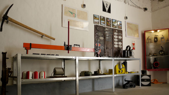 Blick in die Eisenbahnausstellung